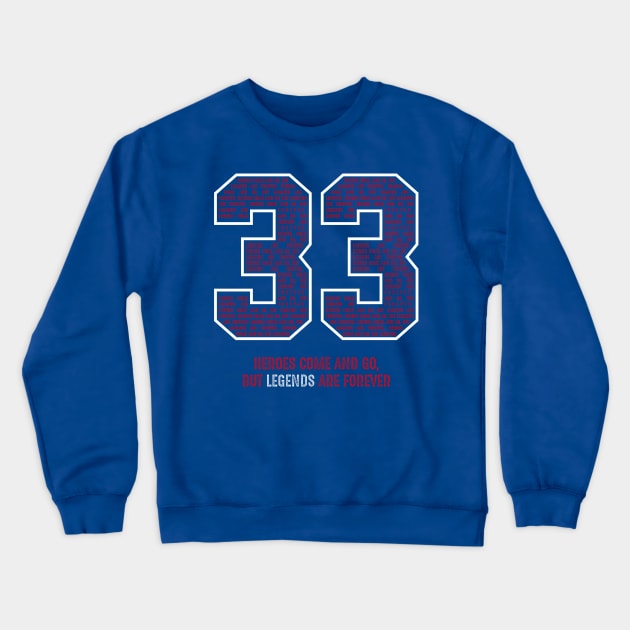 Ewing Basketball Legends New York 33 Crewneck Sweatshirt by TEEWEB